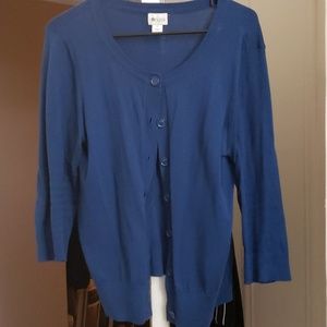 3/4 sleeve size medium blue cardigan